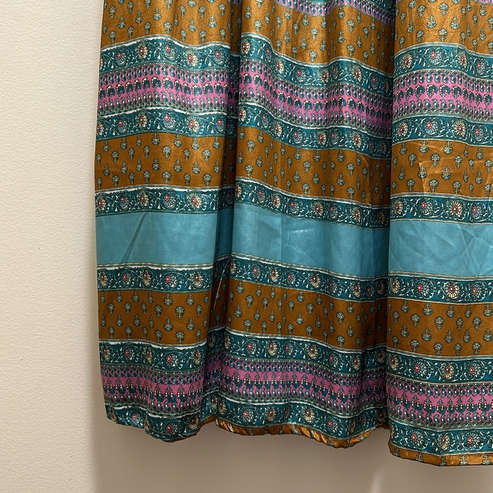 Boho Long Sleeve Silk Maxi Dress - Picture 8 of 16